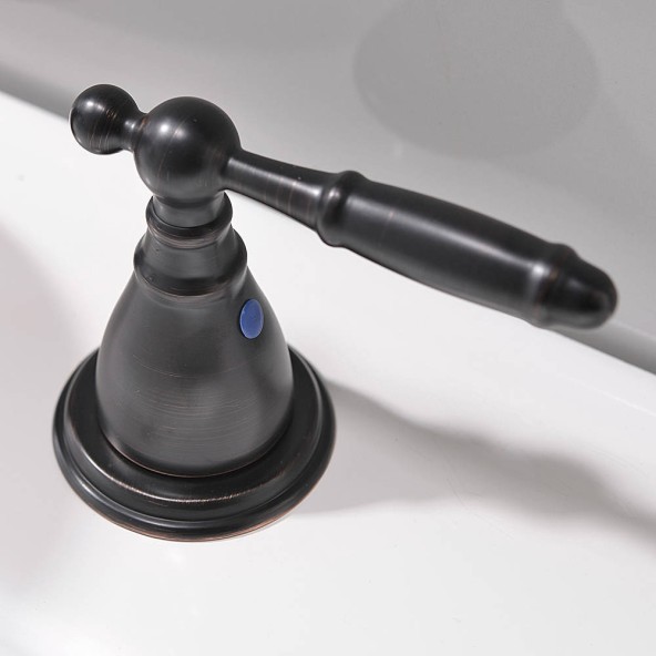 3 Hole 2 Handle Oil Rubbed Bronze Bathroom Faucet 8 Inch Oil Rubbed Bronze Bathroom Sink Faucet With Pop Up Drain