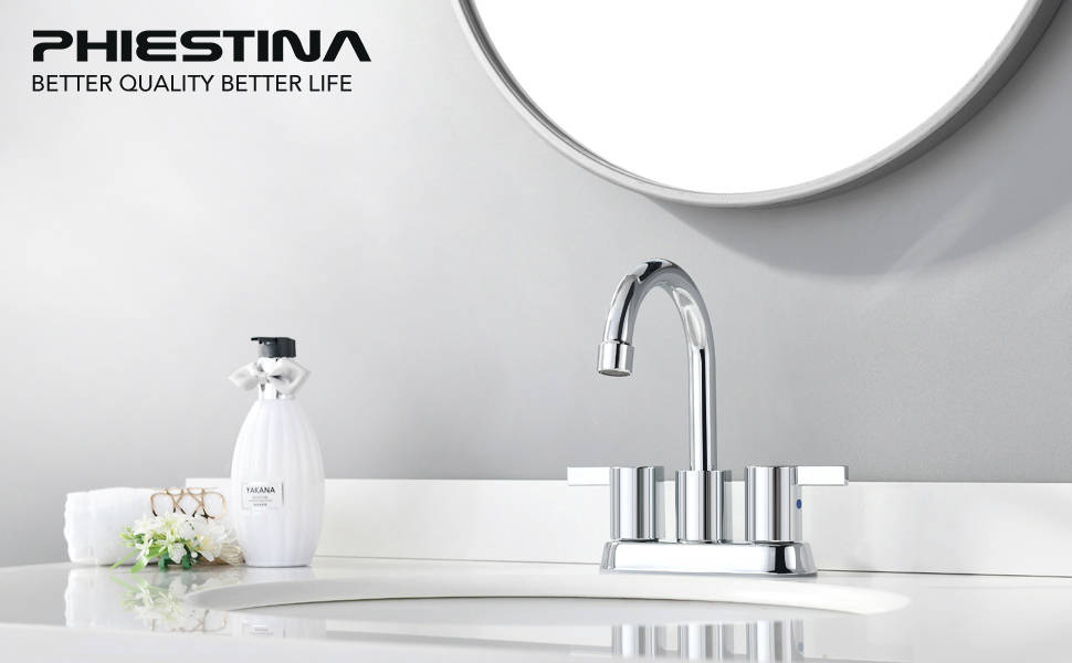 phiestina chrome single-handle bathroom sink faucet