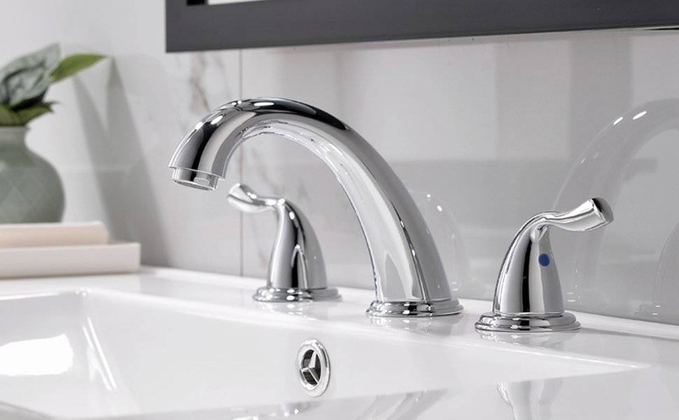 brushed chrome bathroom sink faucets